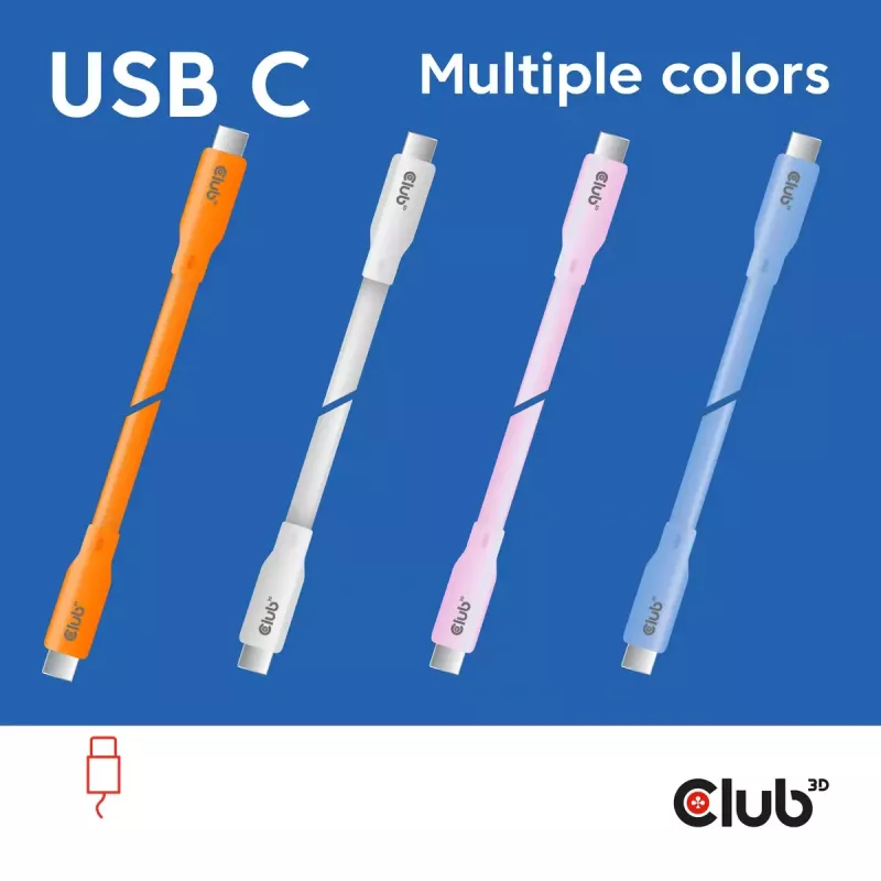 Kabel USB C CLUB3D CAC-3001 2m USB4 Gen 3x2 biały