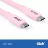 Kabel USB C CLUB3D CAC-3002 2m USB4 Gen 3x2 Różowy