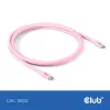 Kabel USB C CLUB3D CAC-3002 2m USB4 Gen 3x2 Różowy