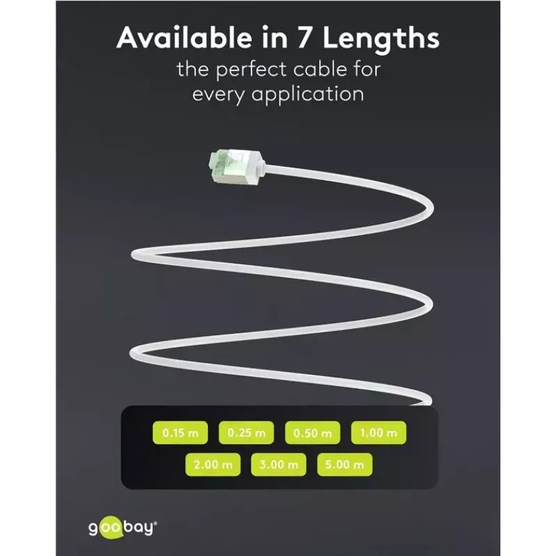 Kabel sieciowy Goobay 74357 RJ-45 Cat8.1 0,15 m Biały