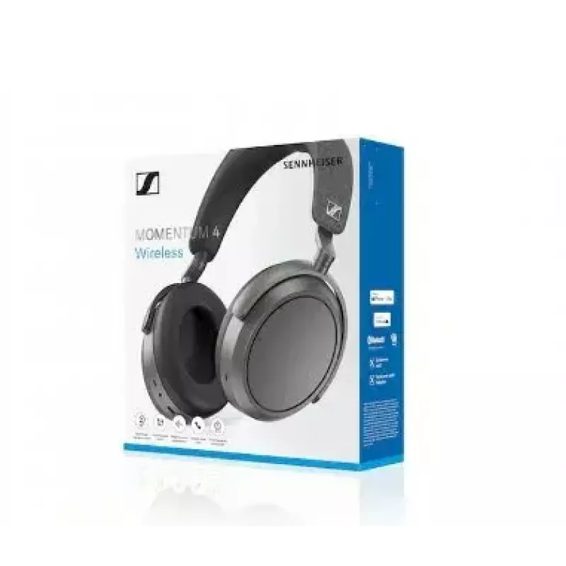 Słuchawki Sennheiser Momentum Wireless — Bluetooth 5.2, bateria 20 h, czerwonyukcja szumów, 6–22000 Hz, grafitowe