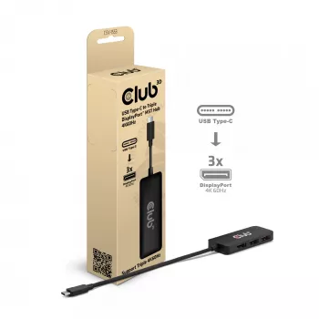 CLUB3D USB-C® do potrójnego DisplayPort™ 4K60Hz