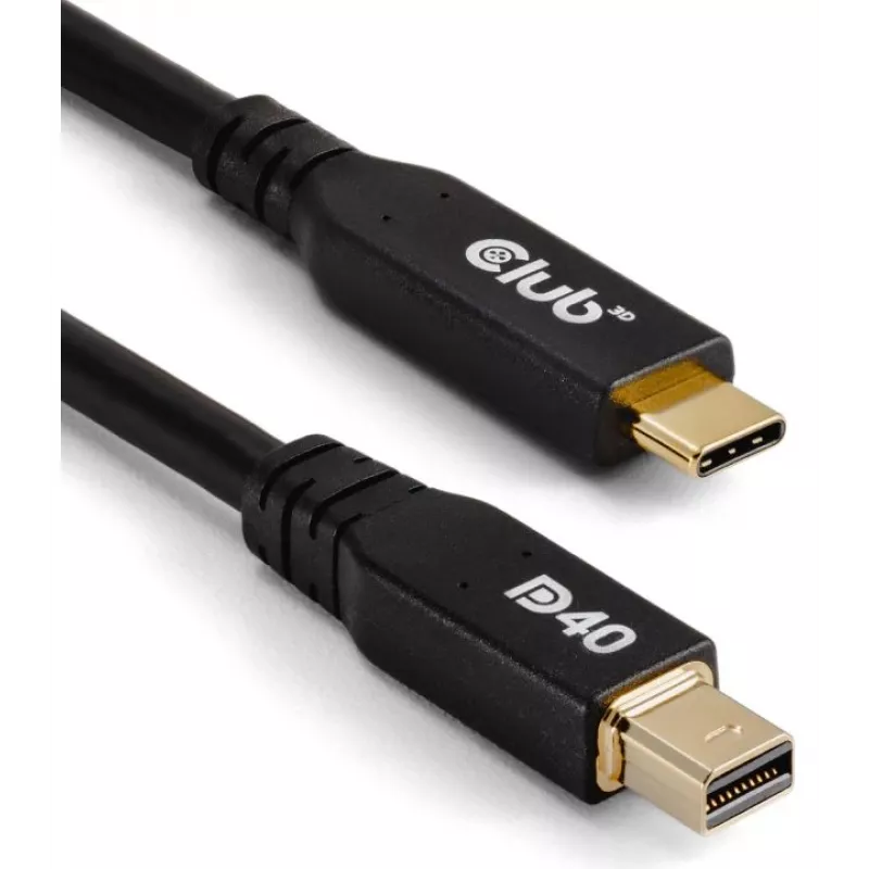 CLUB3D CAC-1561 Kabel DisplayPort 2 m Mini DisplayPort USB Type-C Czarny