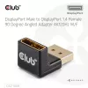 Adapter Club 3D DisplayPort męski na DisplayPort 1.4 żeński 90° kątowy, obsługuje 4K@120Hz