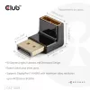 Adapter Club 3D DisplayPort męski na DisplayPort 1.4 żeński 90° kątowy, obsługuje 4K@120Hz
