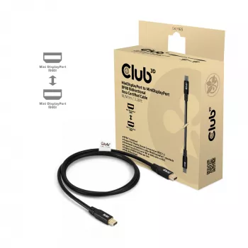 CLUB3D MiniDisplayPort™ na MiniDisplayPort dwukierunkowy kabel VESA DP80 certyfikowany M/M 1m/3,28ft
