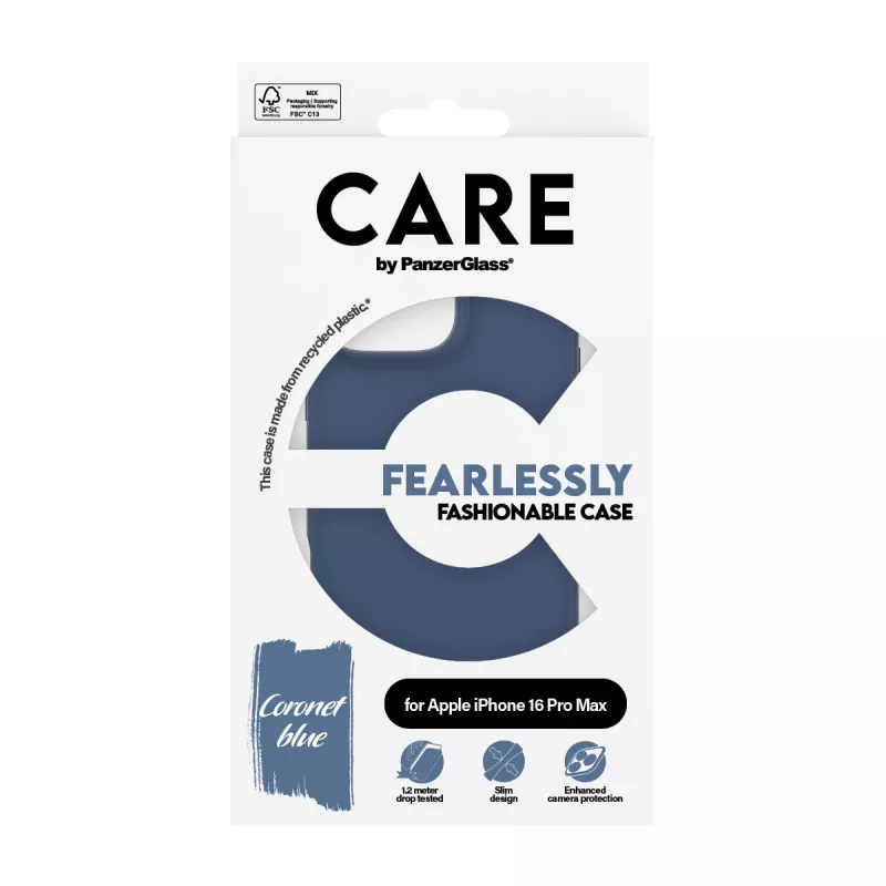Cover PanzerGlass CARE by modne etui niebieski iPhone 16 Pro Max Transparent