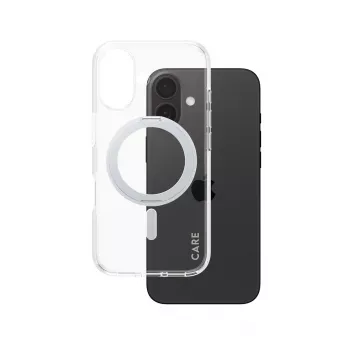 PanzerGlass CARE™ by ® Etui przezroczyste ze srebrną podstawką i MagSafe iPhone 16