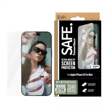 PanzerGlass SAFE. by ® Screen Protector iPhone 16 Pro Max | Ultra-Wide Fit