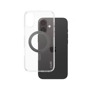 PanzerGlass CARE™ by ® Etui przezroczyste z czarną podstawką i MagSafe iPhone 16 Plus