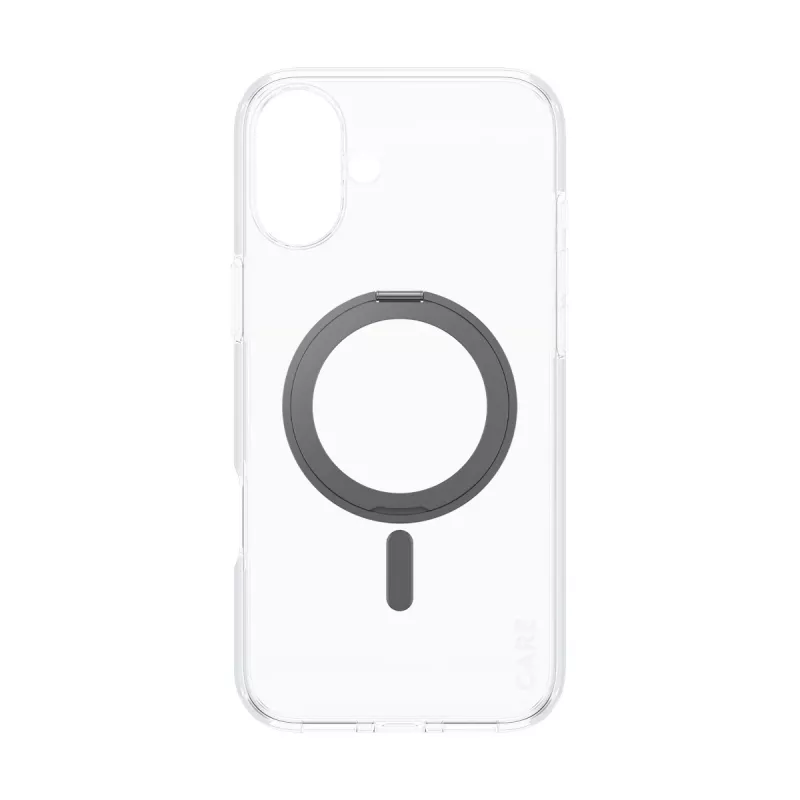 PanzerGlass CARE™ by ® Etui przezroczyste z czarną podstawką i MagSafe iPhone 16 Plus