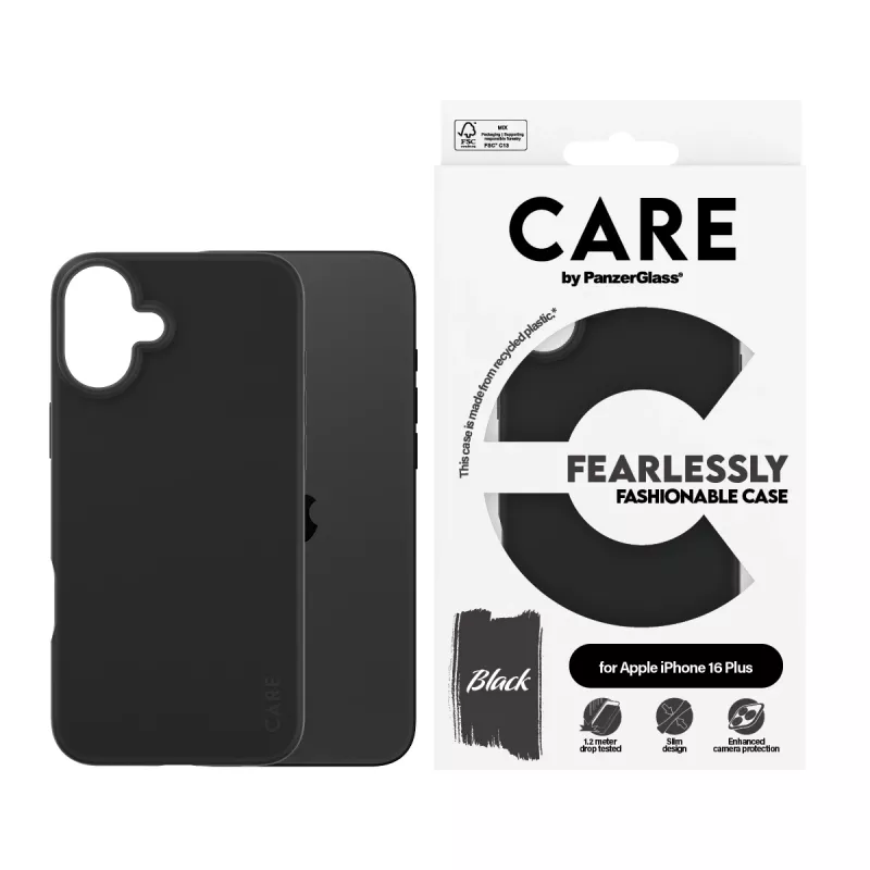 PanzerGlass CARE™ by ® etui czarne iPhone 16 Plus