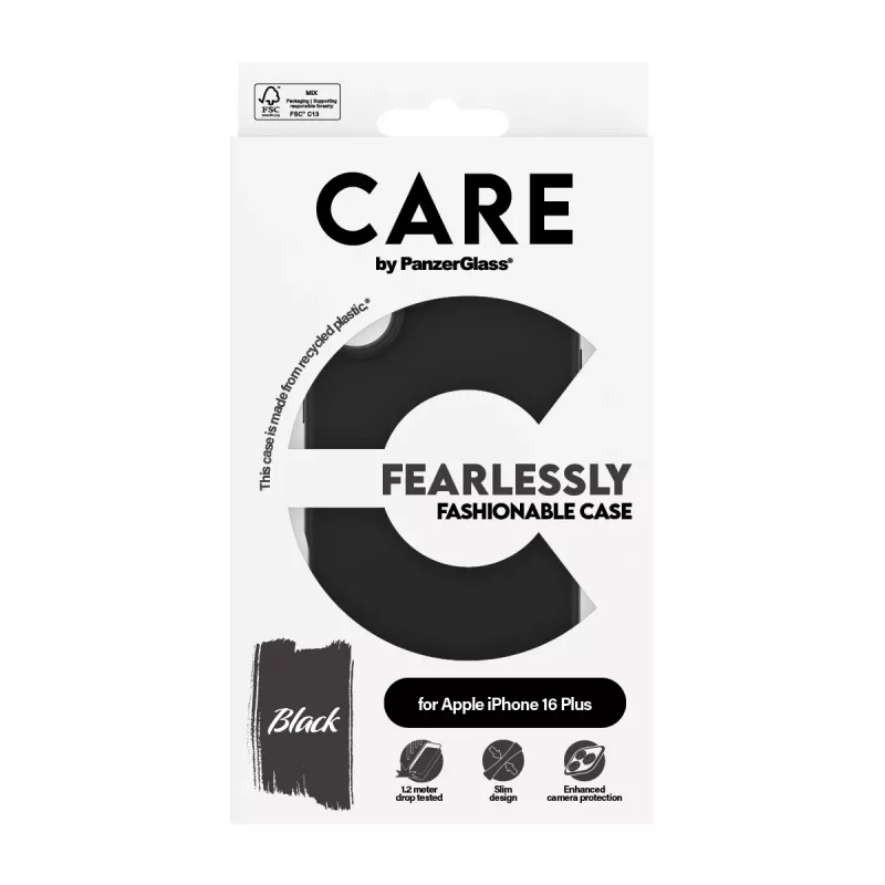 PanzerGlass CARE™ by ® etui czarne iPhone 16 Plus