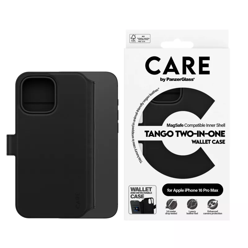 Etui portfelowe PanzerGlass CARE™ by ® Tango 2 w 1 z MagSafe do iPhone 16 Pro Max