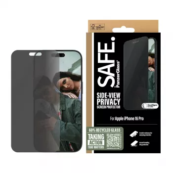 PanzerGlass SAFE. by ® Privacy Screen Protector iPhone 16 Pro | Ultra-Wide Fit