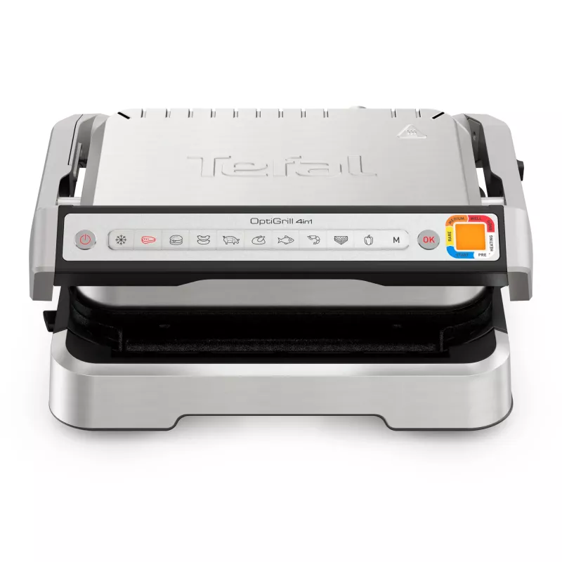Kontaktowy grill Tefal OptiGrill 4in1 GC774D30 czarny srebrny prostokątny