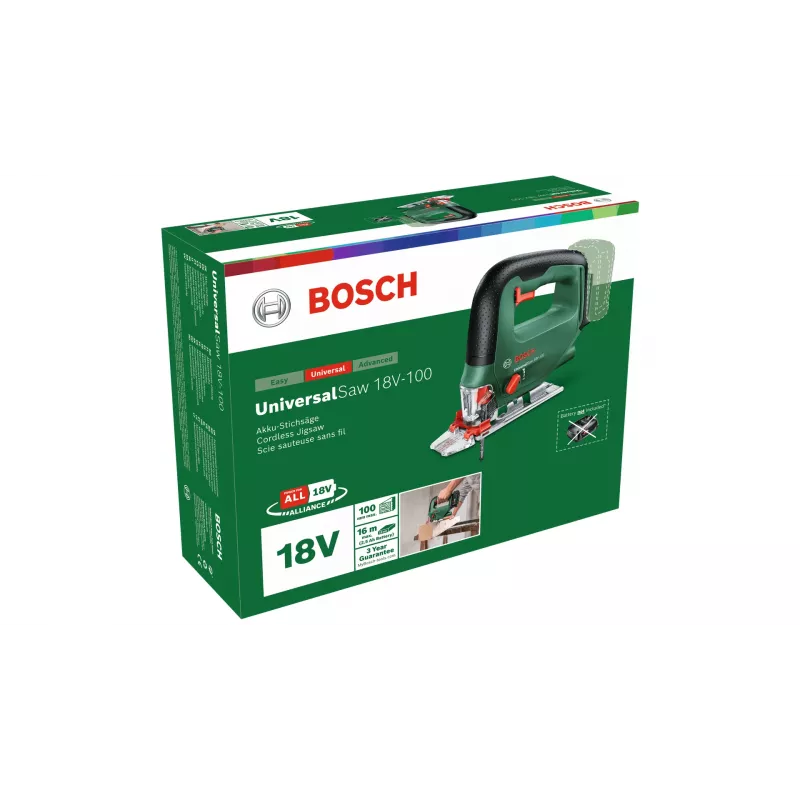 Bosch Universal Saw 18V-100 wyrzynarka elektryczna 2600 spm 2 kg
