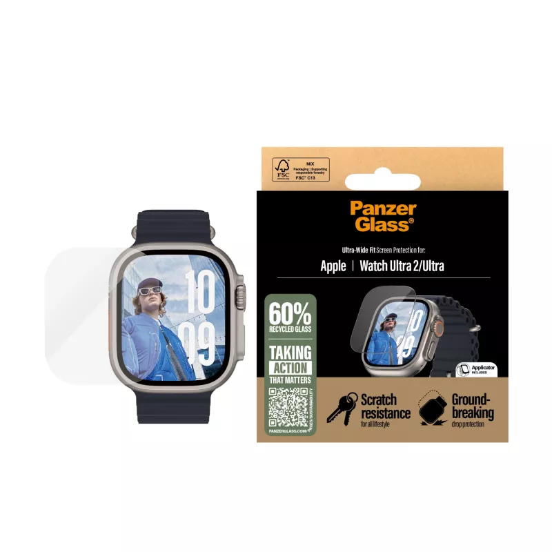 PanzerGlass ® Szkło ochronne Apple Watch Ultra 3 | Ultra 2 | Ultra | 49mm