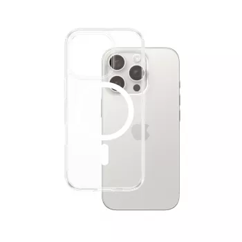 Cover PanzerGlass HardCase Transparent w. biały MagSafe iPhone 16 Pro