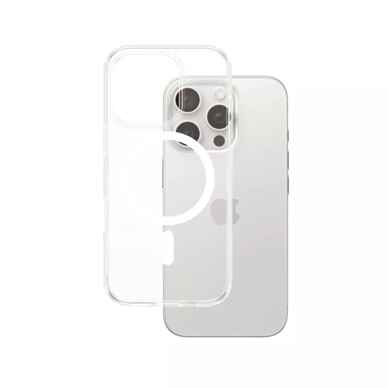 Cover PanzerGlass HardCase Transparent w. biały MagSafe iPhone 16 Pro