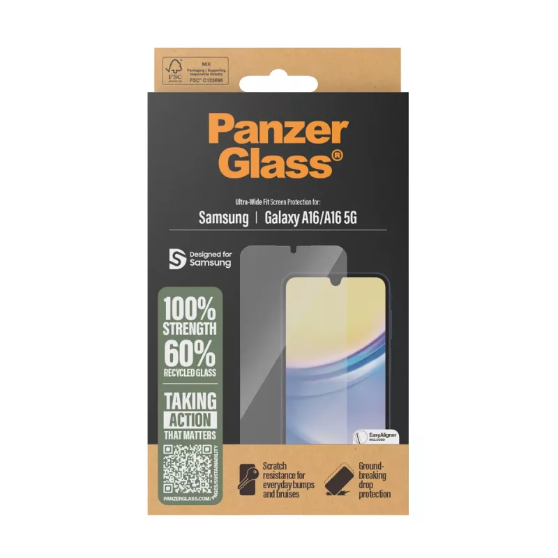 PanzerGlass ® Ekran ochronny Samsung Galaxy A16 | A16 5G | Ultra-Wide Fit z EasyAligner