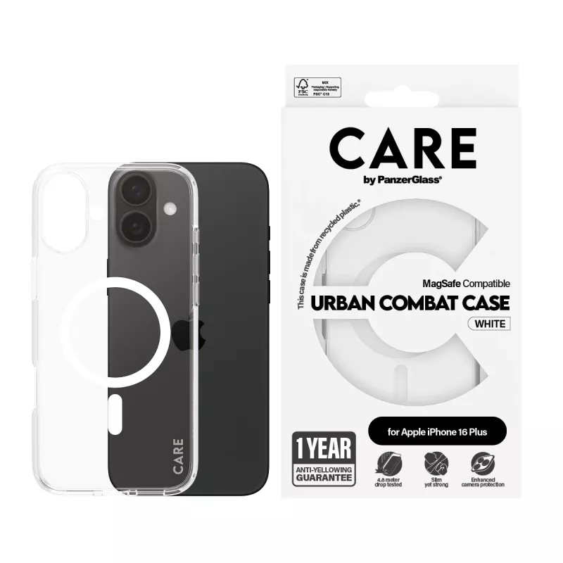 PanzerGlass CARE™ by ® Urban Combat Case Transparent z MagSafe iPhone 16 Plus
