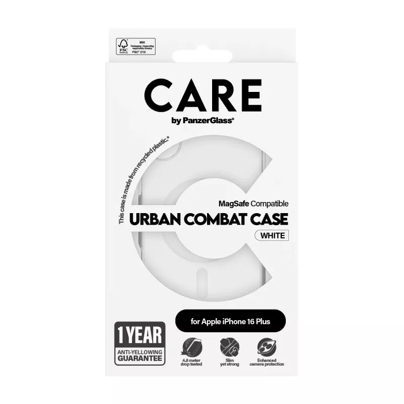 PanzerGlass CARE™ by ® Urban Combat Case Transparent z MagSafe iPhone 16 Plus
