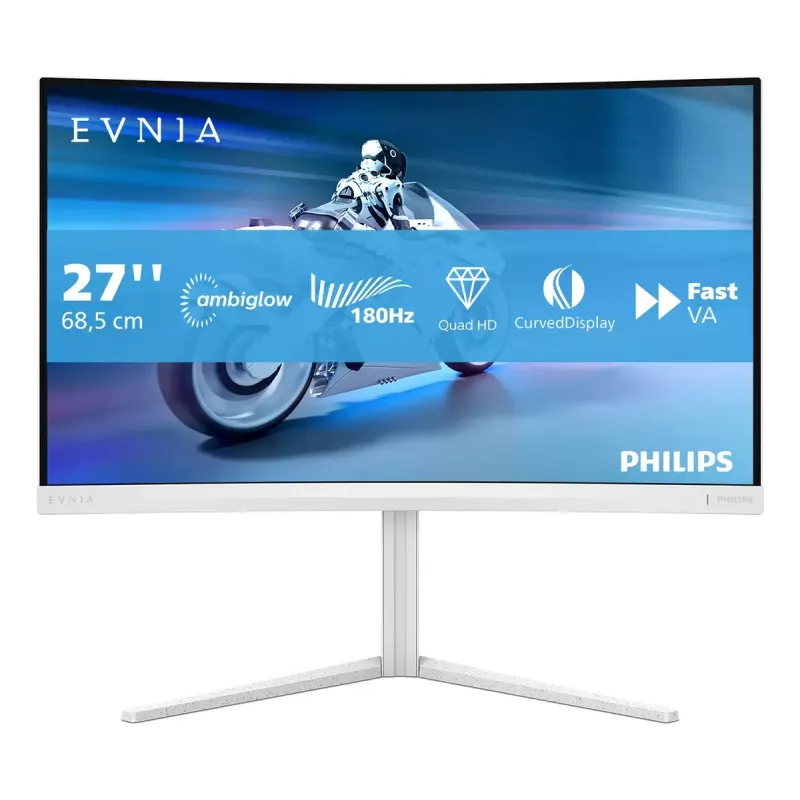 Philips Evnia 5000 27M2C5501/00 monitor komputerowy 68.6 cm (27 cali) 2560 x 1440 pikseli Quad HD LCD Biały