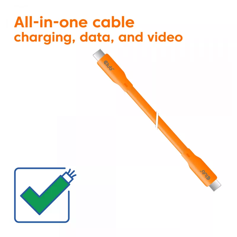CLUB3D Kabel / Adapter USB4 Gen 2x2 2 m USB C Pomarańczowy