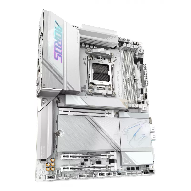 Płyta główna GIGABYTE X870E AORUS PRO ICE — AMD X870E, Socket AM5, ATX, DDR5, 4×DIMM, Wi‑Fi 7, 2.5Gb LAN