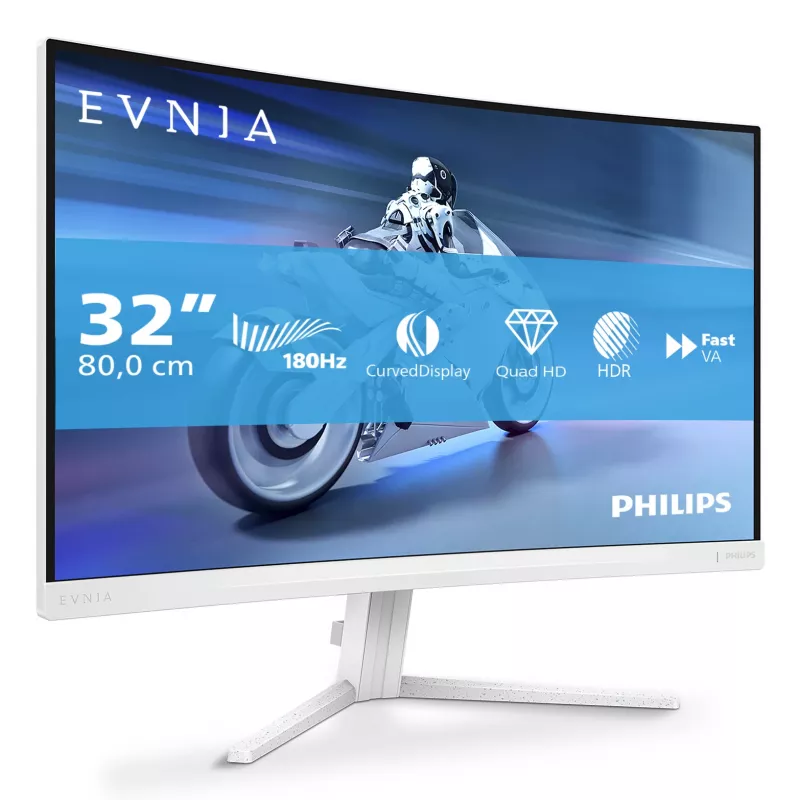 Philips Evnia 5000 32M2C5501/00 monitor komputerowy 80 cm (31,5 cala) 2560 x 1440 pikseli Quad HD LCD Biały