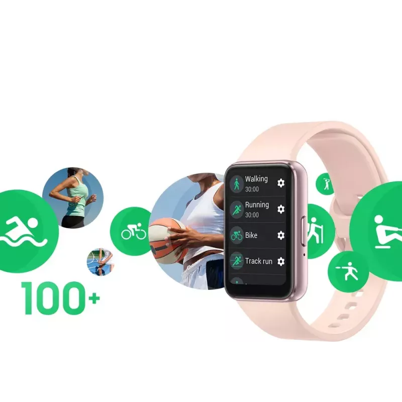 Samsung Galaxy Fit3 4,06 cm (1,6 cala) AMOLED 40 mm Cyfrowy 256 x 402 pikseli Ekran dotykowy Różowe złoto