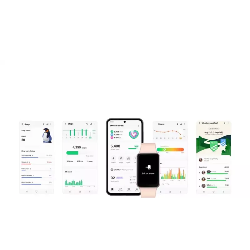 Samsung Galaxy Fit3 4,06 cm (1,6 cala) AMOLED 40 mm Cyfrowy 256 x 402 pikseli Ekran dotykowy Różowe złoto