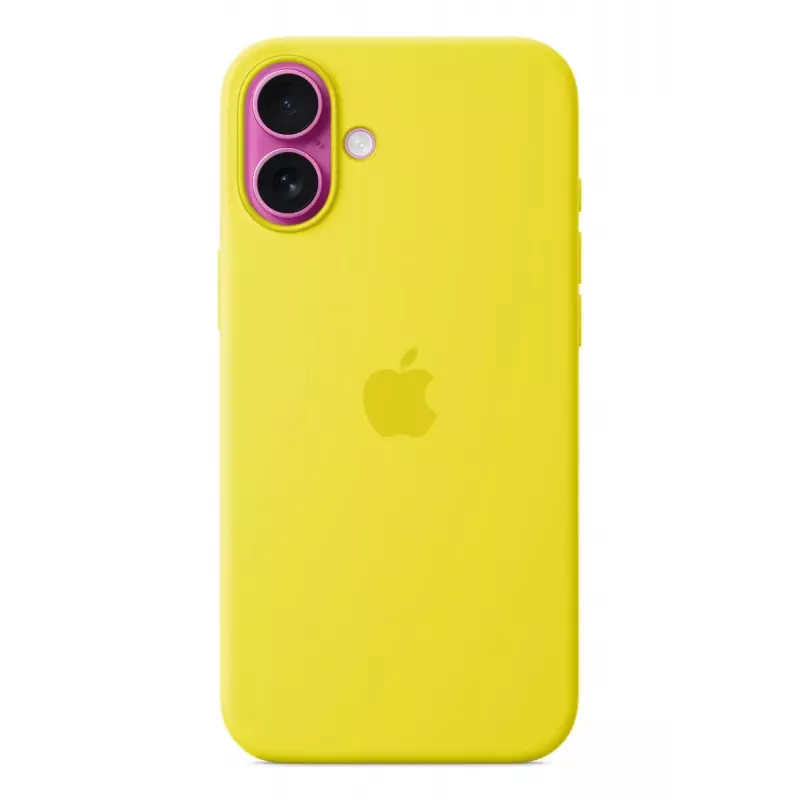 Silikonowe etui Apple iPhone 16 Plus MagSafe żółte