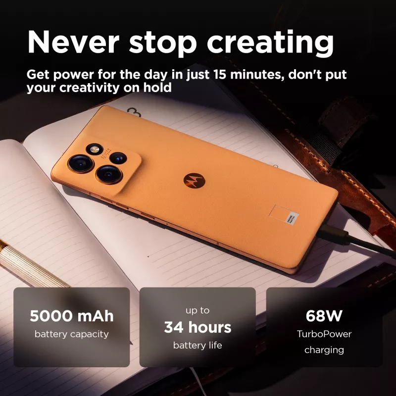 Motorola edge 50 16,9 cm (6,67 cala) Dual SIM Android 14 5G USB Type-C 12 GB 512 GB 5000 mAh Brzoskwiniowy