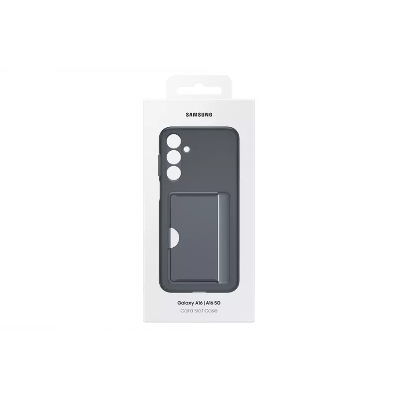 Etui Samsung Galaxy A16 5G z kieszenią na kartę, czarne, Cover, Samsung, Galaxy A16, 17 cm (6,7 cala), czarne