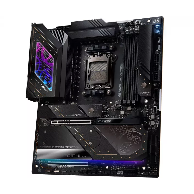 Płyta główna ASRock X870E Taichi — AMD X870E, Socket AM5, Extended ATX, DDR5, 4 DIMM, do 256GB, Wi‑Fi 7, 5Gb LAN