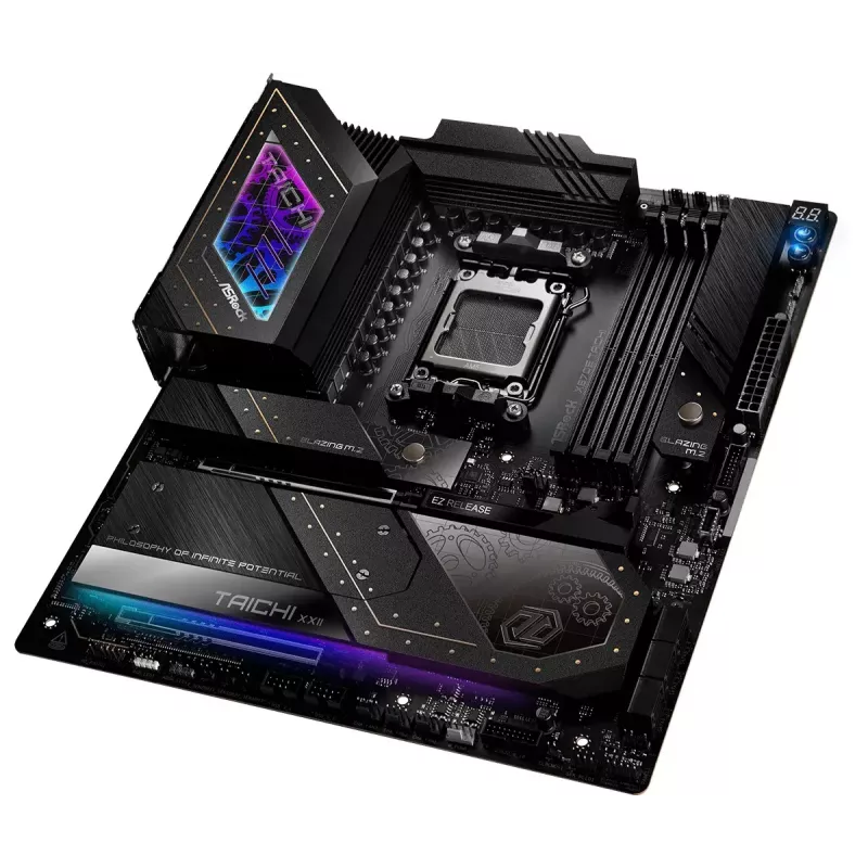 Płyta główna ASRock X870E Taichi — AMD X870E, Socket AM5, Extended ATX, DDR5, 4 DIMM, do 256GB, Wi‑Fi 7, 5Gb LAN