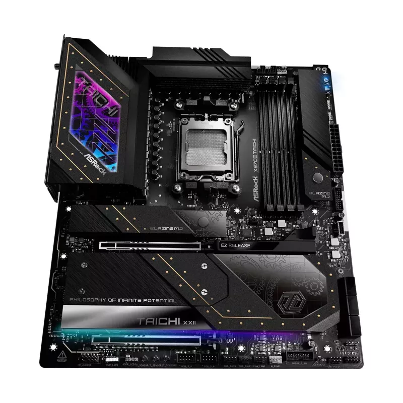 Płyta główna ASRock X870E Taichi — AMD X870E, Socket AM5, Extended ATX, DDR5, 4 DIMM, do 256GB, Wi‑Fi 7, 5Gb LAN