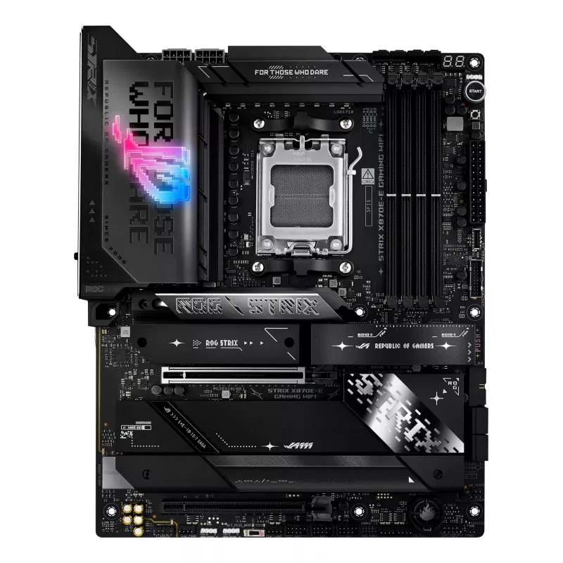 Płyta główna ASUS ROG STRIX X870E-E GAMING WIFI ATX, AMD X870E, Socket AM5, DDR5, 4 DIMM, Wi‑Fi 7, Bluetooth 5.4, 5Gb LAN