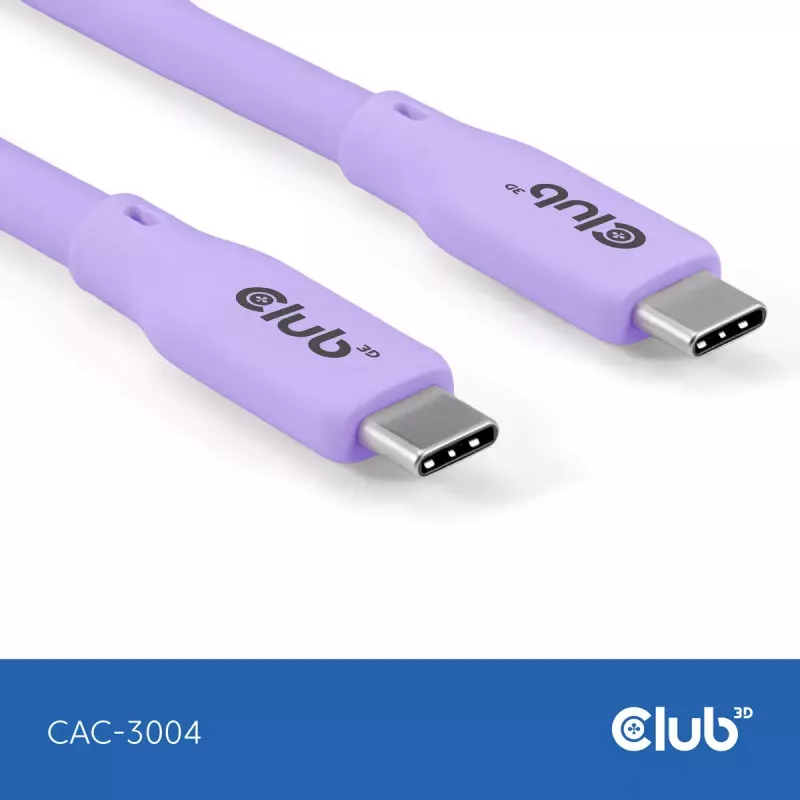 Kabel USB C CLUB3D CAC-3004 2m Fioletowy