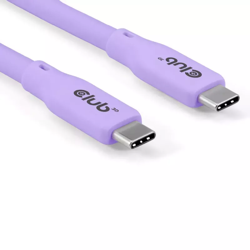 Kabel USB C CLUB3D CAC-3004 2m Fioletowy