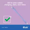 Kabel USB C CLUB3D CAC-3004 2m Fioletowy