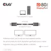CLUB3D DisplayPort™ 2.1 Bi-Directional VESA DP80 Certified kabel 4K240Hz, 8K60Hz or 10K60Hz M/M 1.6m/5.25ft