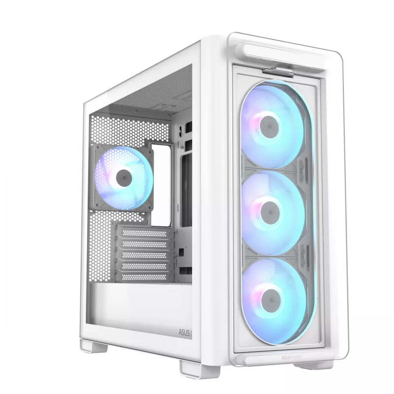 ASUS A23 PLUS TG ARGB biały, PC, biały, micro ATX, Mini-ITX, Multi, 16.5 cm, 38 cm
