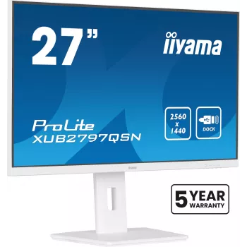 Monitor komputerowy iiyama G-MASTER XUB2797QSN-W2 68.6 cm (27 cali) 2560 x 1440 pikseli Quad HD LED Biały