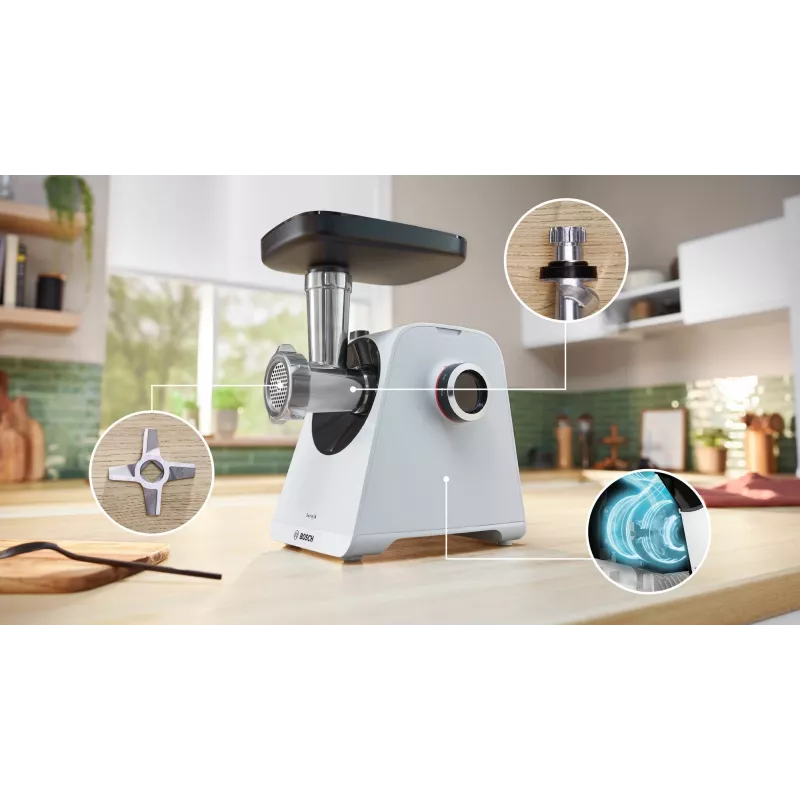 Bosch Serie 4 MultiPower MFWS420W maszynka do mielenia mięsa, biała