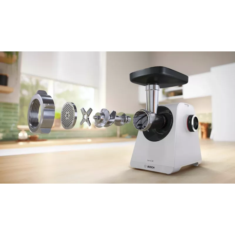 Bosch Serie 4 MultiPower MFWS420W maszynka do mielenia mięsa, biała