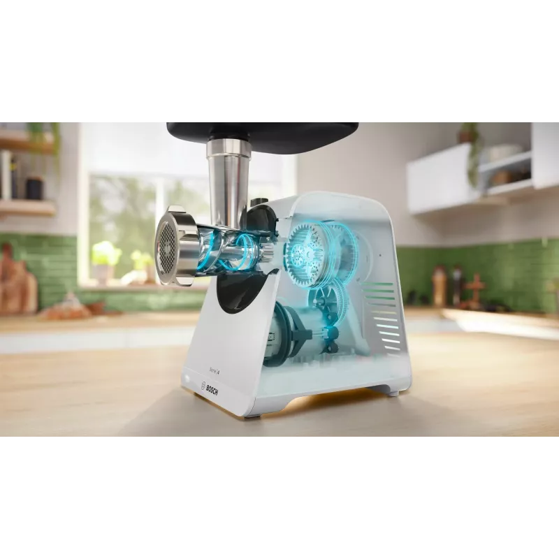 Bosch Serie 4 MultiPower MFWS420W maszynka do mielenia mięsa, biała