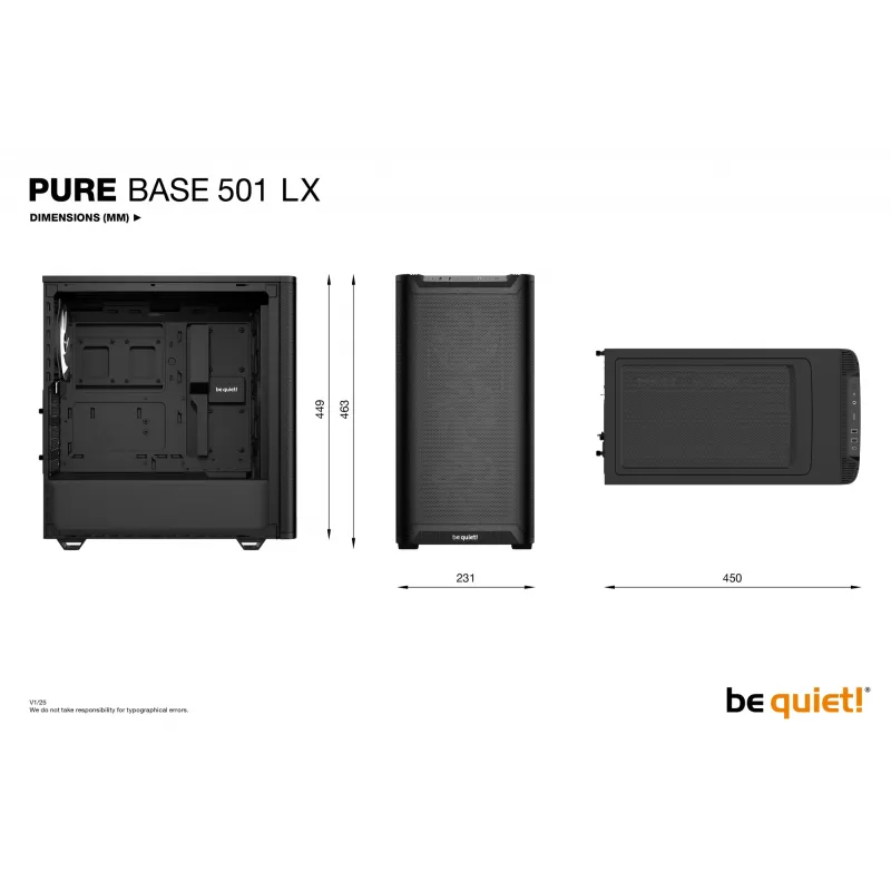 be quiet Pure Base 501 LX Czarny Midi Tower